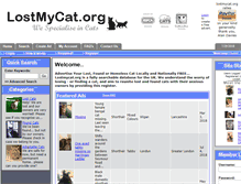 Tablet Screenshot of lostmycat.org